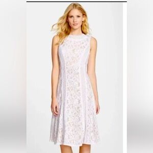 BCBG Elegant White Lace Dress